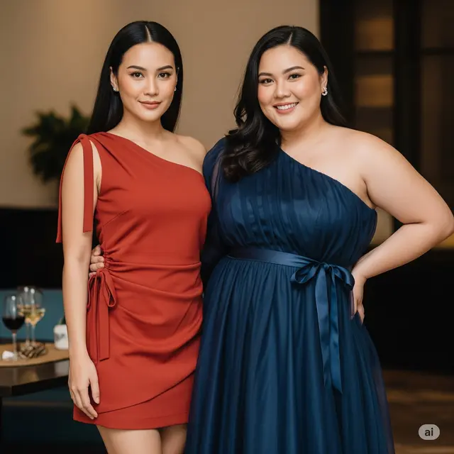 Pilihan Terbaik Baju Pesta One Shoulder Elegan di 2025. Foto: Gemini