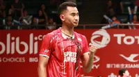 Tunggal putra Indonesia, Tommy Sugiarto, mengalahkan pemain Malaysia, Leong Jun Hao, pada final Thailand Masters 2018, Minggu (14/1/2018). (PBSI)