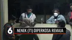 Seorang nenek berusia 71 tahun diantar sejumlah warga untuk melaporkan kasus dugaan pemerkosaan yang dialaminya. Ironis, bahwa terduga pelaku adalah tetangganya, seorang remaja berusia 17 tahun.