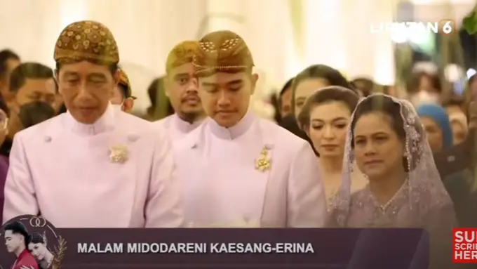 Pertemuan Dua Keluarga Kaesang Pangarep-Erina Gudono di Malam Midodareni, Tampil Kompak Serba Lilac