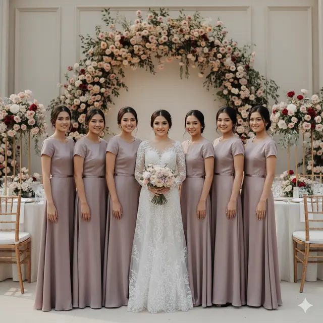 7 Model Baju Bridesmaid Dress Satin, Tampil Anggun dan Serasi di Acara Pernikahan