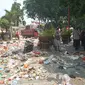 Tumpukan sampah di depan pendopo Pemkab Sidoarjo. (Istimewa)