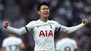 Son Heung-min bergabung dengan Tottenham dari Bayer Leverkusen pada musim 2015/2016. Sejak saat itu hingga musim ini Son selalu mencetak gol di Liga Inggris. Ia pernah menjadi pencetak gol terbanyak di Liga Inggris 2021/2022 dengan torehan 23 gol dari 35 penampilan. Hingga saat Son telah mencetak 109 gol di ajang Premier League dan akan terus bertambah mengingat dirinya masih menjadi andalan di lini depan The Liliywhites. (AFP/Henry Nicholls)