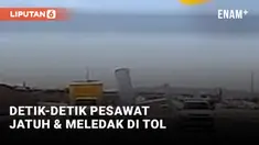 Horor! Pesawat Jatuh dan Meledak di Tengah Tol
