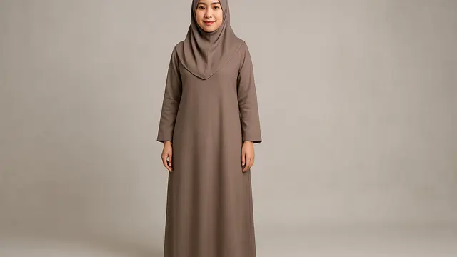 7 Gamis Ideal untuk Tinggi Badan 150–155 cm, Bikin Tampilan Lebih Proporsional dan Anggun