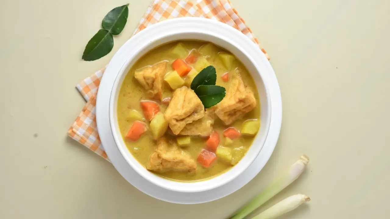 Ilustrasi sayur tahu santan