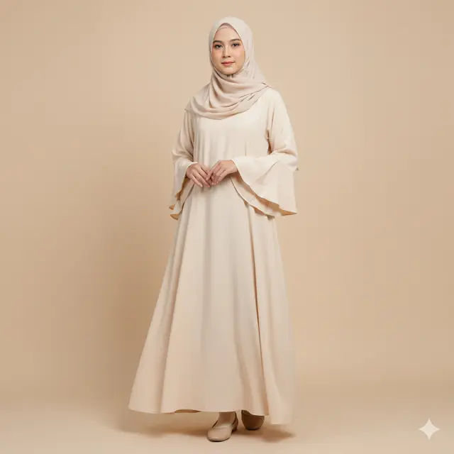Model Gamis Syari Outdoor Activity Friendly. Gemini
