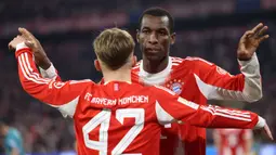 Namun, pemain andalan Timnas Indonesia tersebut tak mampu meredam dominasi tuan rumah Bayern Munchen. Skuad berjuluk Die Fohlen dihajar dengan skor 1-4. (AFP/Alexandra Beier)