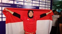 Atlet panjat tebing Indonesia, Aries Susanti. (Bola.com/Riskha Prasetya)