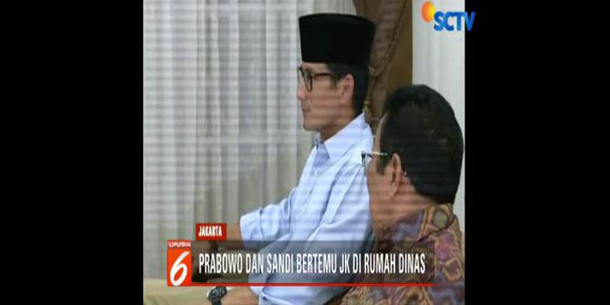 Usai Bertemu JK, Prabowo-Sandi Akan Bertemu Jokowi