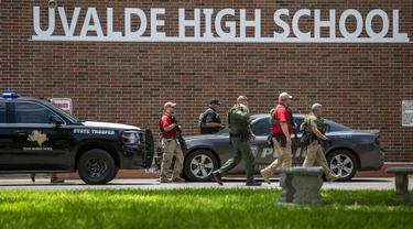 FOTO: Penembakan Sekolah Dasar di Texas, 14 Murid dan 1 Guru Tewas