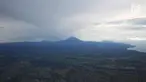 Pemandangan Gunung Agung terlihat dari udara, Bali, Kamis (30/11). Kepala Sub Bidang Mitigasi Pemantauan Gunung api Wilayah Timur PVMBG, Devy Kamil Syahbana mengatakan, asap vulkanik Gunung Agung menggalami penurunan. (Liputan6.com/Immanuel Antonius)