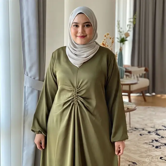 Model Gamis untuk Orang Gemuk Biar Kelihatan Langsing
