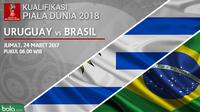 Kualifikasi Piala Dunia 2018_Uruguay vs Brasil (Bola.com/Adreanus Titus)