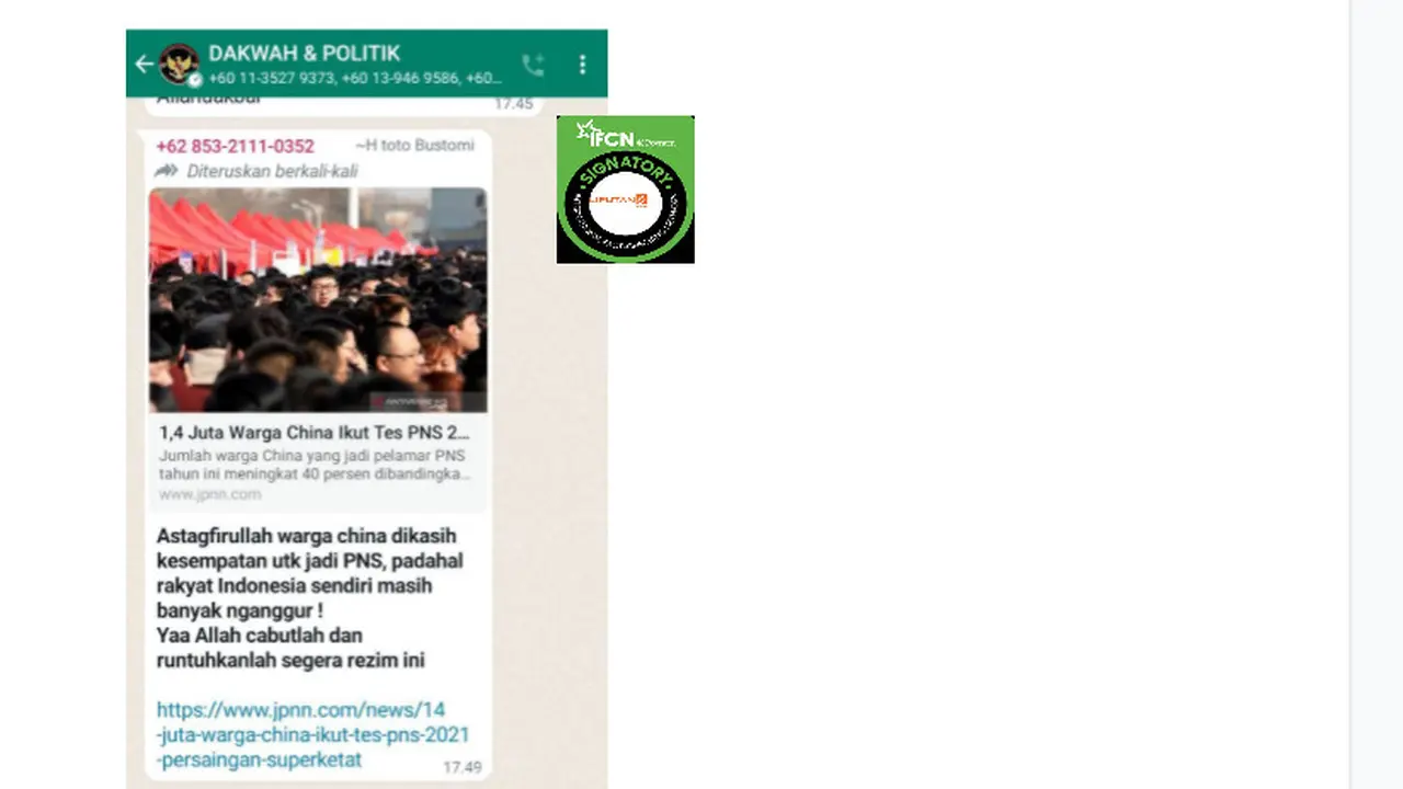 Penelusuran informasi tentang Warga China diperbolehkan jadi PNS Indonesia