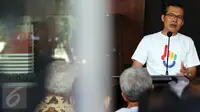 Wakil Ketua KPK Alexander Marwata memberi sambutan pada peluncuran logo PROFIT di Gedung baru KPK, Jakarta, Senin (17/10). PROFIT merupakan dukungan pengusaha swasta di dunia usaha untuk bekerjasama dengan KPK melawan korupsi. (Liputan6.com/JohanTallo)