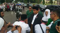 Jokowi  membuka Muktamar XII Jam'iyyah Ahlith Thariqah Al Mu'tabarah An Nahdliyyah (Jatman), di Pekalongan, Jawa Tengah, (Liputan6.com/Fajar Eko)