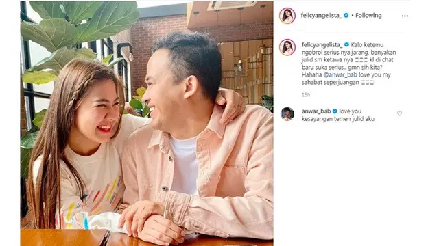 6 Potret Persahabatan Felicya Angelista dan Anwar BAB, Kompak Banget
