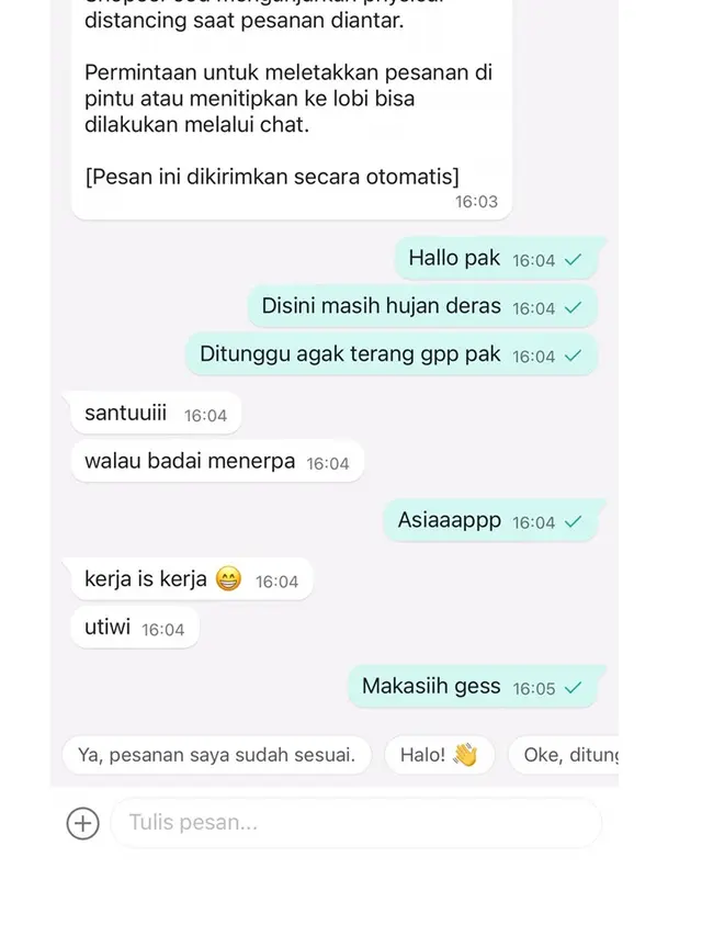 8 Chat Receh Driver Ojol dan Pelanggan Ini Kocak Banget