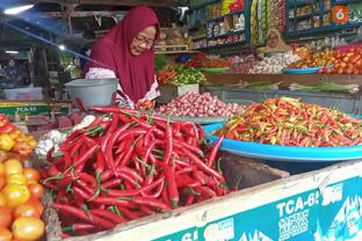 Pedagang cabai di Pasar Induk Banyuwangi (Hermawan Arifianto/Liputan6.com)