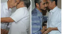 Dalam perjalanan sowan ke tokoh Islam, Jokowi bertemu JK. Kemudian bersua Samad di tempat berbeda (Herman Zakaria/Liputan6.com)