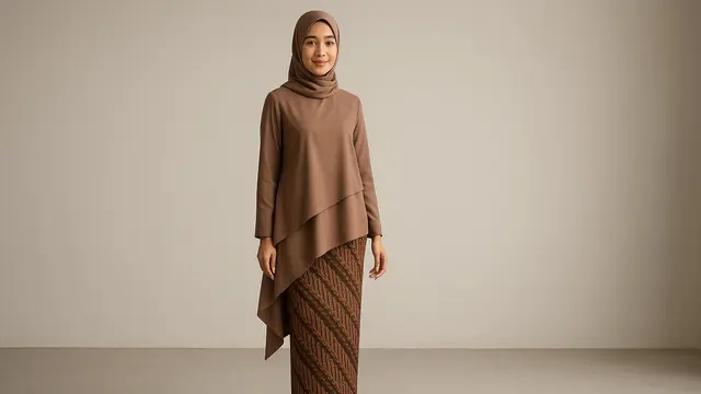 Model Setelan Blouse Panjang dan Rok Span 2025/Ilustrasi gambar oleh AI