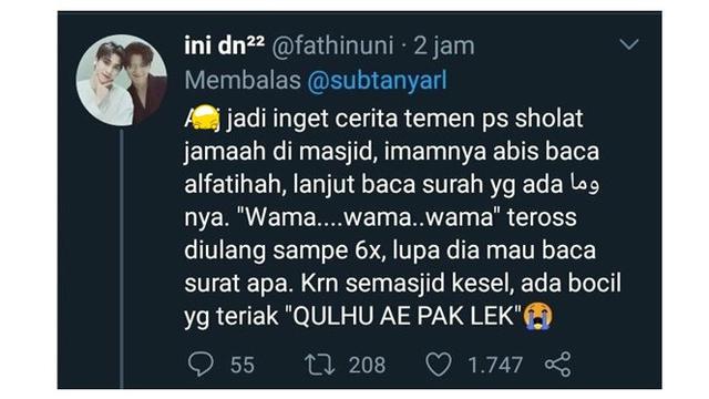 6 Cerita Lucu Netizen ketika Shalat Tarawih di Masjid Ini Bikin Ketawa