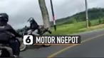 Ulah pengendara motor satu ini tak layak ditiru.