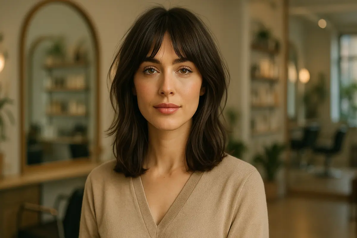 Model Rambut Shag Modern dengan Curtain Bangs
