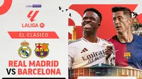 Jadwal live streaming pertandingan La Liga 2024/25 El Clasico: Real Madrid vs Barcelona di matchweek ke 11 di Vidio. (sum. doc. vidio.com)