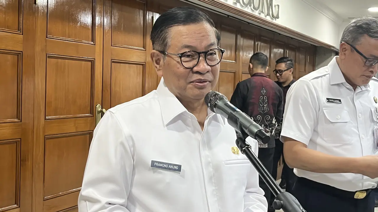 Gubernur DKI Jakarta Pramono Anung Balai Kota DKI Jakarta, Kamis (4/2/2026) (Liputan6.com/Winda Nelfira)