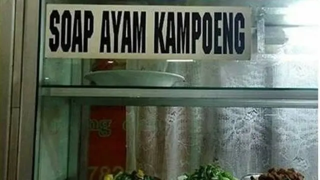 6 Tulisan Soap Nyeleneh di Gerobak Jualan Ini Bikin Gagal Paham