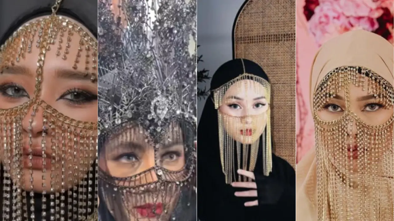 Begini Tampilan Arabian Look Mengenakan Cadar Rantai