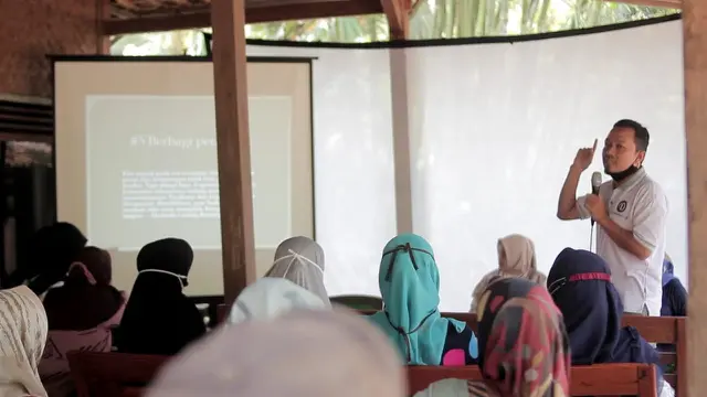 Puncak kegiatan dari Rekam Reka Desa 'Designing Culture', sebuah kegiatan pemajuan kebudayaan desa Kemendikbudristek RI.(Foto: Akhmad Fadli untuk Liputan6.com)