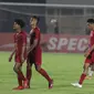 Pemain Timnas Indonesia U-19 usai melawan Timor Leste pada laga kualifikasi Grup K Piala AFC U-19 2020 di Stadion Madya Gelora Bung Karno, Jakarta, Rabu (6/11/2019). Indonesia unggul 3-1. (Liputan6.com/Helmi Fithriansyah)