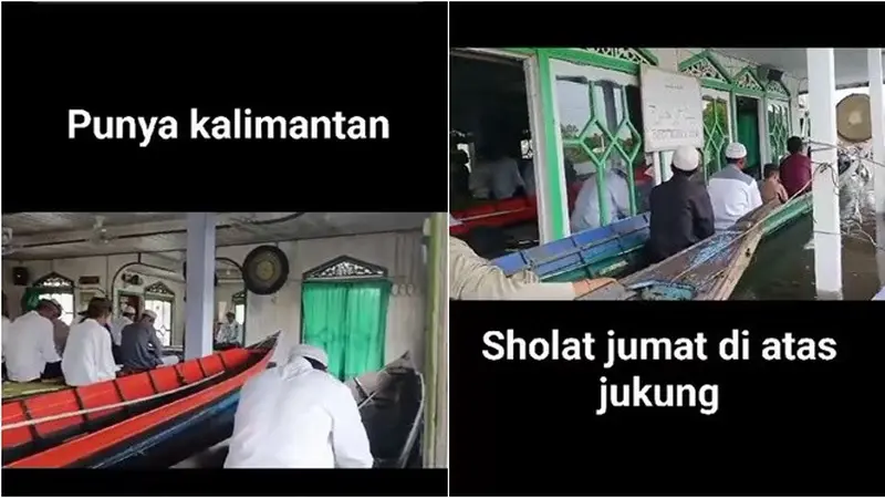 Suasana Unik Salat Jumat di Masjid Terapung, Jemaah Bawa Perahu Sendiri