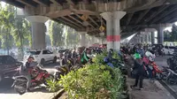 Kondisi di Simpang Kebon Nanas, Jakarta Timur, Selasa (14/3/2017) pagi. (Liputan6.com/Nanda Perdana Putra)