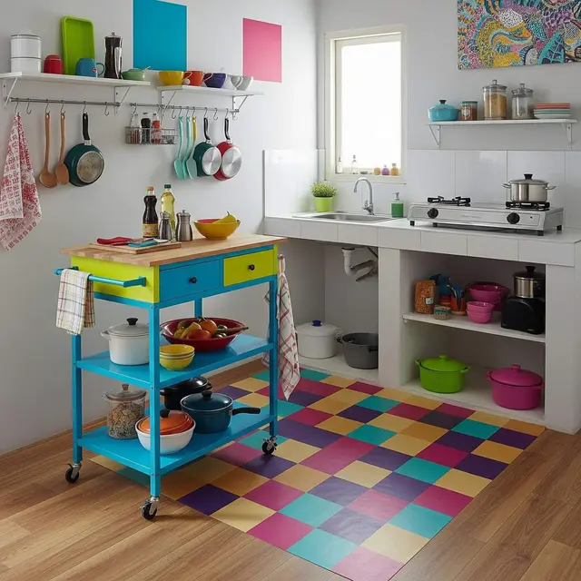 Dapur Rumah Kecil Tema Retro 80an dengan Budget 8 Juta