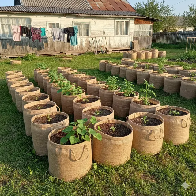 Model Kebun Pot untuk Ubi Jalar dan Kentang