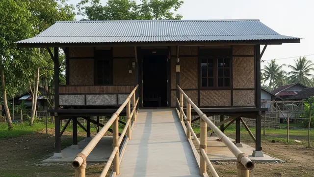 Desain Rumah Sederhana Rp 50 Juta di Desa untuk Lansia Stroke (Image by Gemini AI)