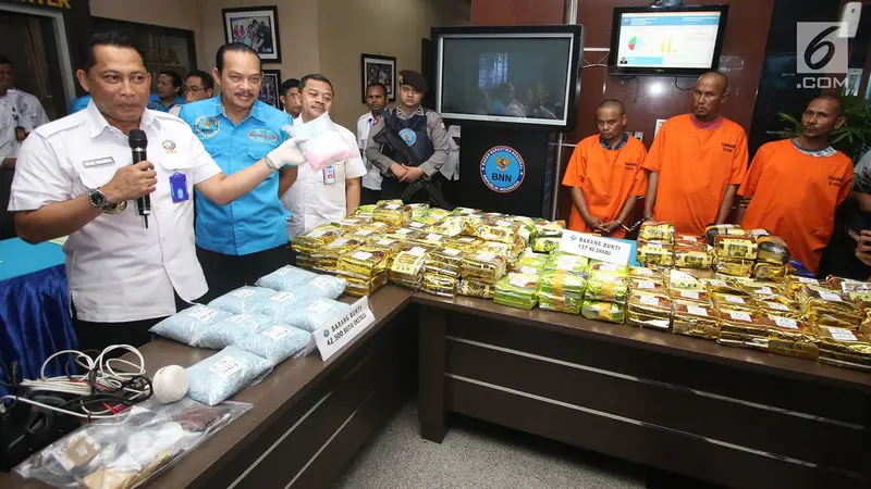 BNN dan Bea Cukai Gagalkan Penyelundupan 137 kg Sabu dan 42 Ribu Pil Ekstasi