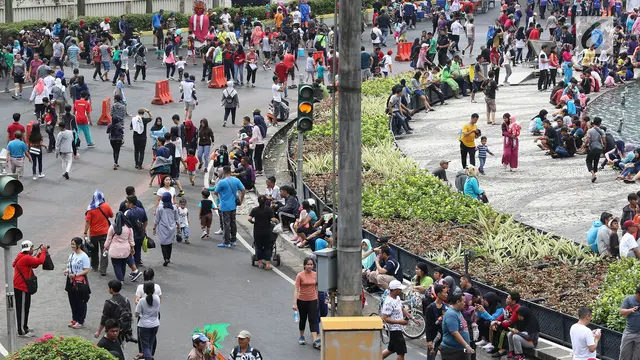 Sempat Diguyur Hujan, Car Free Day Tetap Ramai Pengunjung