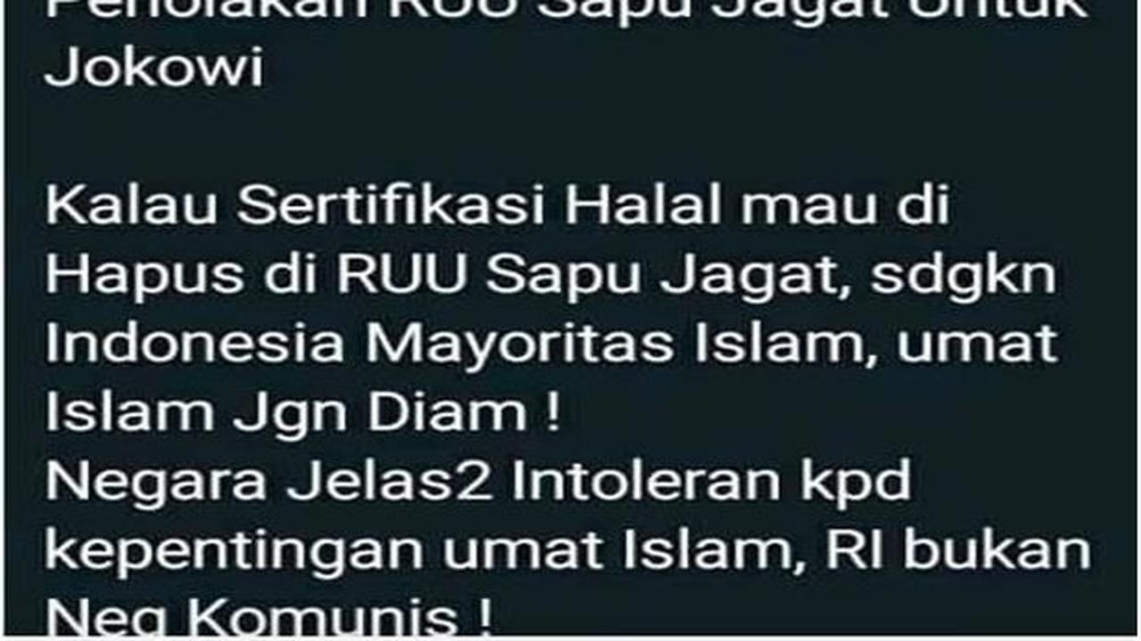 cek fakta klaim penghapusan sertifikasi halal dalam RUU omnibus Law