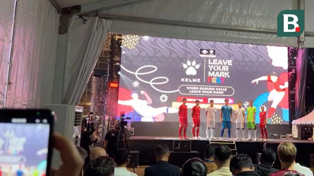 Suasana launching jersey Timnas Indonesia dari Kelme