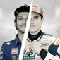 Valentino Rossi dan Marc Marquez. (Bola.com/Dody Iryawan)