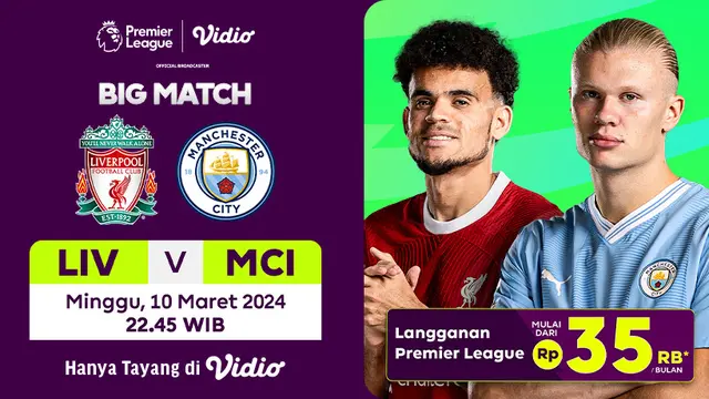 Siaran Langsung Liverpool vs Manchester City