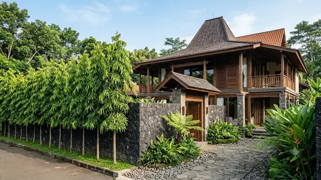 Ide Pagar Rumah dengan Glodokan Tiang