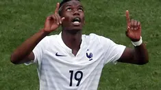 Paul Pogba berhasil mencatatkan namanya untuk kali pertama sebagai pencetak gol di ajang Piala Dunia 2014, (1/7/2014). (REUTERS/David Gray)