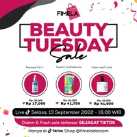 Jangan lewatkan&nbsp;Live TikTok Beauty Tuesday Sale.