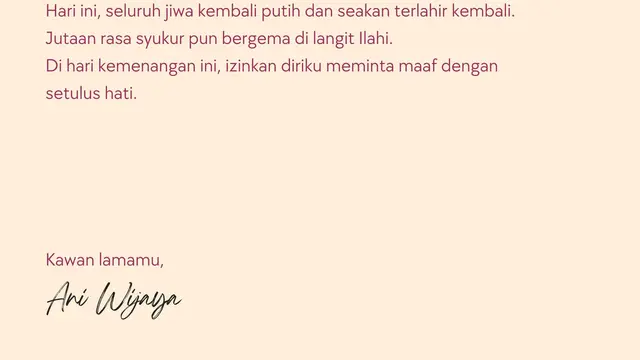 Kartu Ucapan Lebaran